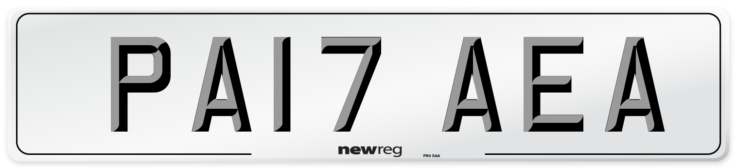 PA17 AEA Number Plate from New Reg